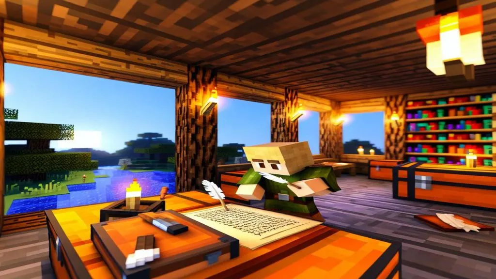 Jak zrobić książkę z piórem w Minecraft?