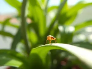 Duża monstera w ceramicznej doniczce w rogu przytulnego salonu, oświetlona ciepłym światłem słonecznym.